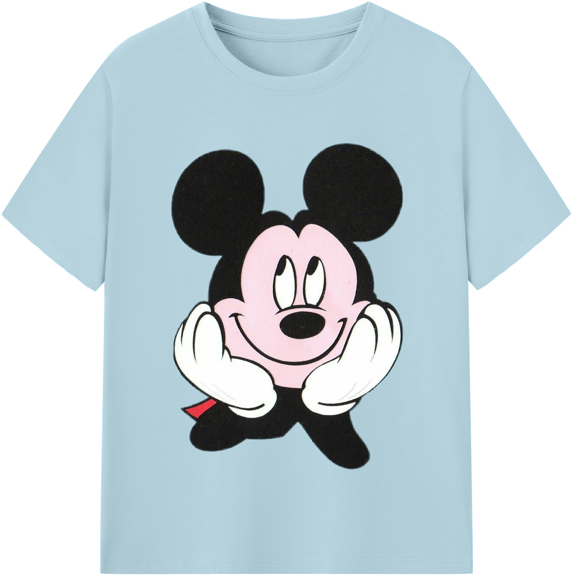 （画像用） ミッキーマウス Mickey Mouse 綿100％半袖Tシャツ（フロントプリント）